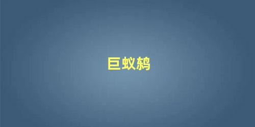 巨蚁鸫