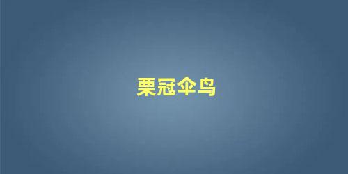 栗冠伞鸟