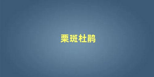 栗斑杜鹃