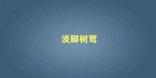 淡脚树莺