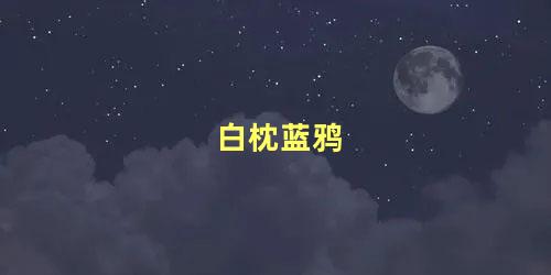 白枕蓝鸦