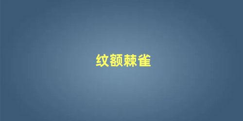 纹额棘雀