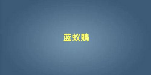 蓝蚁鵙